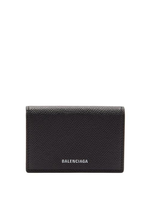 Matchesfashion.com Balenciaga - Ville Logo Print Leather Wallet - Womens - Black