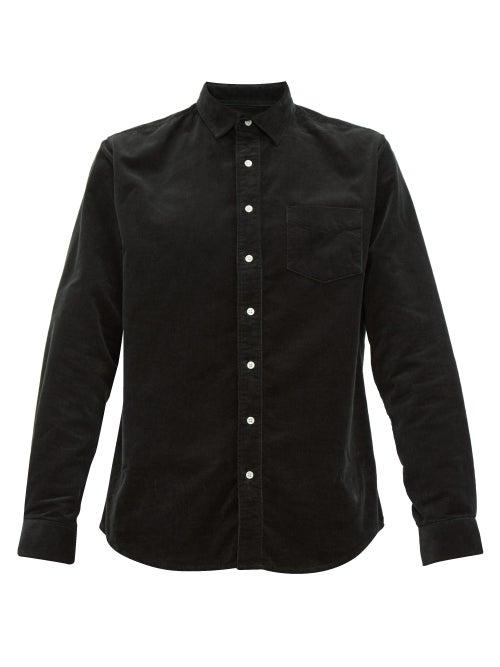 Matchesfashion.com Schnayderman's - Regular Fit Cotton Needlecord Shirt - Mens - Green