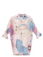 By Walid - Phoebe Patchwork Silk Shirt - Womens - Pink