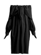 Matchesfashion.com Merlette - Isola Off The Shoulder Cotton Dress - Womens - Black