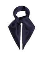 Matchesfashion.com Hillier Bartley - Logo-embroidered Silk-satin Hair Tie - Womens - Navy