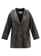 Bernadette - Ashley Floral-print Faux-leather Jacket - Womens - Black Multi