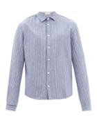 Smr Days - Holbox Striped Cotton-twill Shirt - Mens - Blue Stripe
