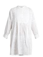 Juliet Dunn Embroidered Cotton-voile Kaftan