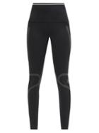 Matchesfashion.com Adidas By Stella Mccartney - High-rise Reflective-tape Performance Leggings - Womens - Black