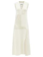 Matchesfashion.com Jil Sander - Patchwork Front-slit Knit Midi Dress - Womens - Cream Multi