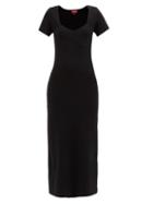 Staud - Camden Panelled Rib-knitted Maxi Dress - Womens - Black