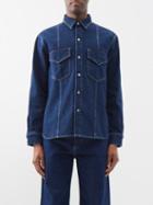 Nanushka - Tristo Patch-pocket Denim Overshirt - Mens - Indigo