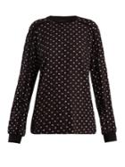Haider Ackermann Polka-dot Print Pleated Chiffon Sweatshirt
