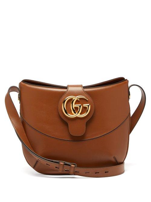 Matchesfashion.com Gucci - Arli Gg Leather Shoulder Bag - Womens - Tan