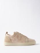 Christian Louboutin - Louis Junior Camouflage-jacquard Leather Trainers - Mens - Tan