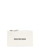 Matchesfashion.com Balenciaga - Everyday Logo Leather Cardholder - Womens - White