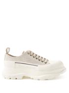 Alexander Mcqueen - Tread Slick Chunky-sole Canvas Trainers - Womens - Grey