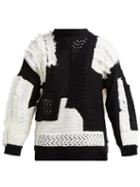 Matchesfashion.com Koch - Patchwork Wool Sweater - Womens - Black Multi