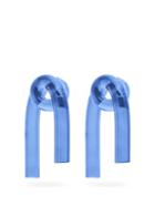 Matchesfashion.com Colville - Twisted-tube Acrylic Earrings - Womens - Blue