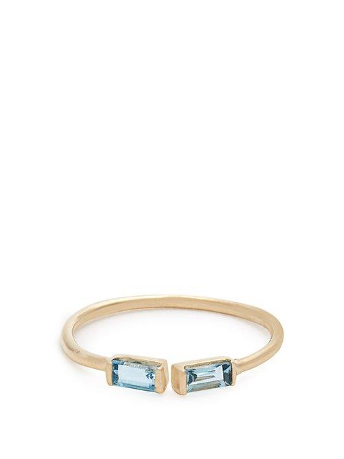 Matchesfashion.com Loren Stewart - Topaz & Yellow Gold Ring - Womens - Blue