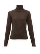 Matchesfashion.com Altuzarra - Lexia Roll-neck Lurex Sweater - Womens - Black