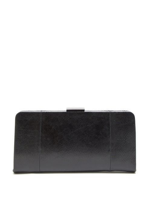 Matchesfashion.com Saint Laurent - Watersnake Clutch Bag - Womens - Black