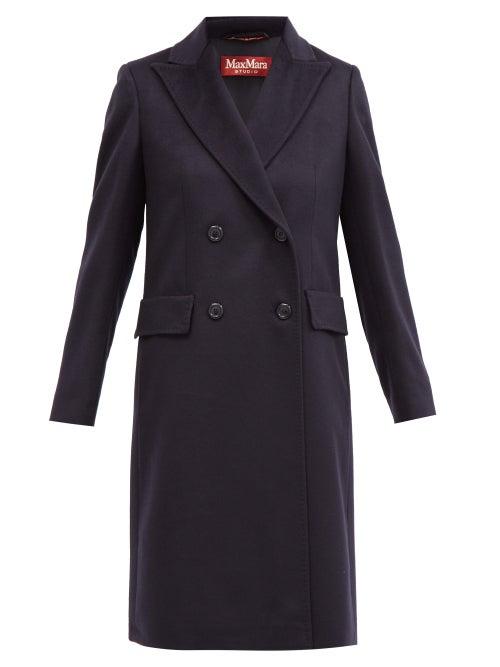Matchesfashion.com Max Mara Studio - Carena Coat - Womens - Navy