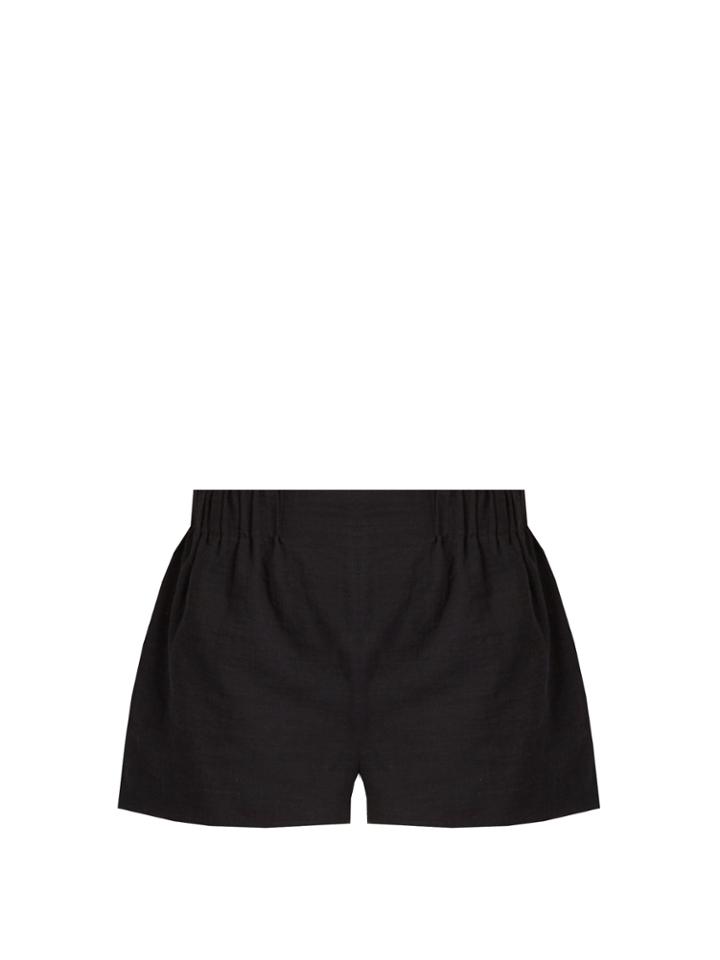 Casa Nata Elasticated Cotton-gauze Shorts