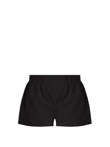 Casa Nata Elasticated Cotton-gauze Shorts