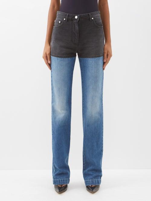 Peter Do - Bi-colour Straight-leg Jeans - Womens - Blue Black