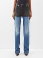 Peter Do - Bi-colour Straight-leg Jeans - Womens - Blue Black