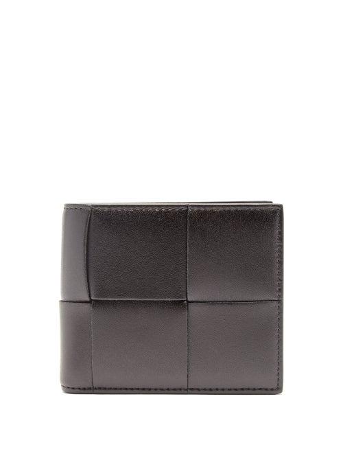 Mens Accessories Bottega Veneta - Intrecciato-leather Bi-fold Wallet - Mens - Black