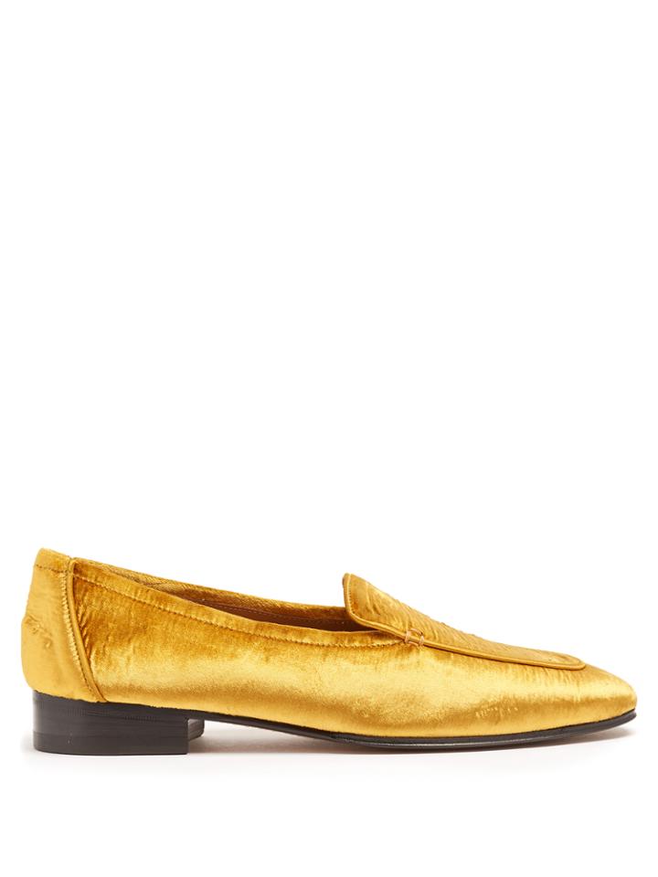 The Row Adam Velvet Loafers