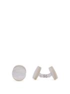 Matchesfashion.com Samuel Gassmann - Mother Of Pearl Button And Silver Cufflinks - Mens - Silver