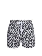 Matchesfashion.com Frescobol Carioca - Sidewalk Print Swim Shorts - Mens - Grey Multi