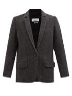 Isabel Marant Toile - Charly Single-breasted Wool-herringbone Blazer - Womens - Black