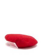 Matchesfashion.com Charles Jeffrey Loverboy - Logo Appliqu Wool Blend Beret - Womens - Red
