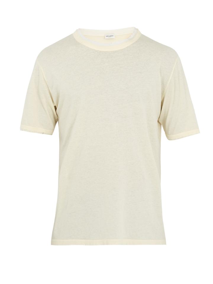 Saint Laurent Double-layered Crew-neck T-shirt