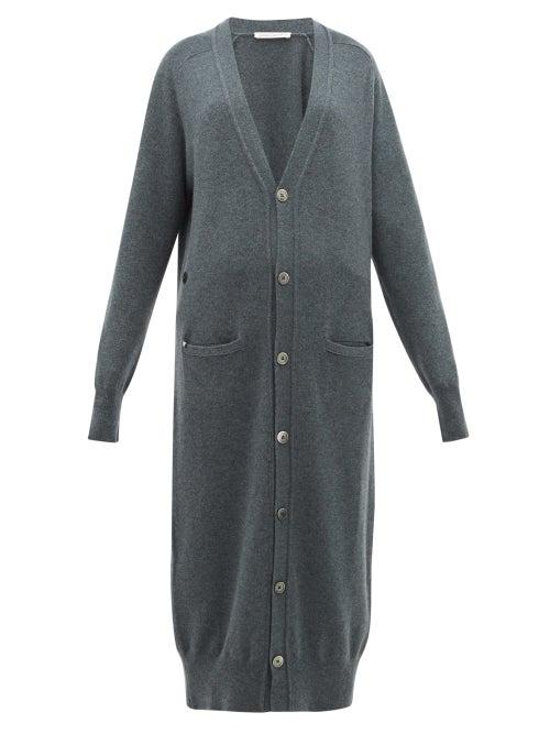 Matchesfashion.com Extreme Cashmere - No. 125 Coco Long Line Stretch Cashmere Cardigan - Womens - Khaki
