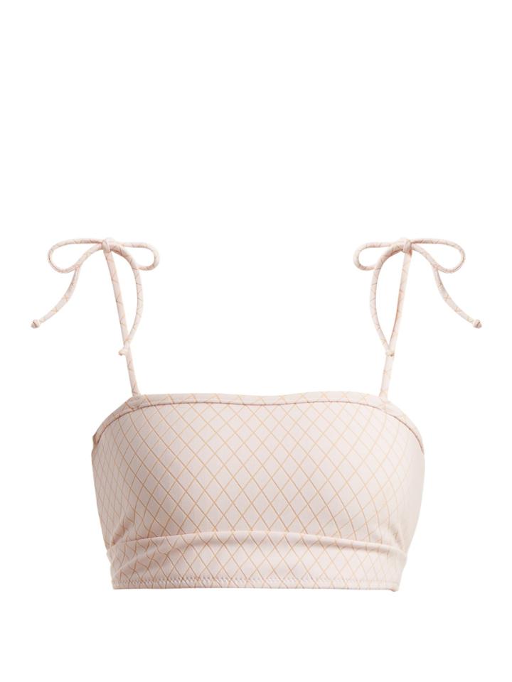 Made By Dawn Arrow Tie-shoulder Bandeau Bikini Top