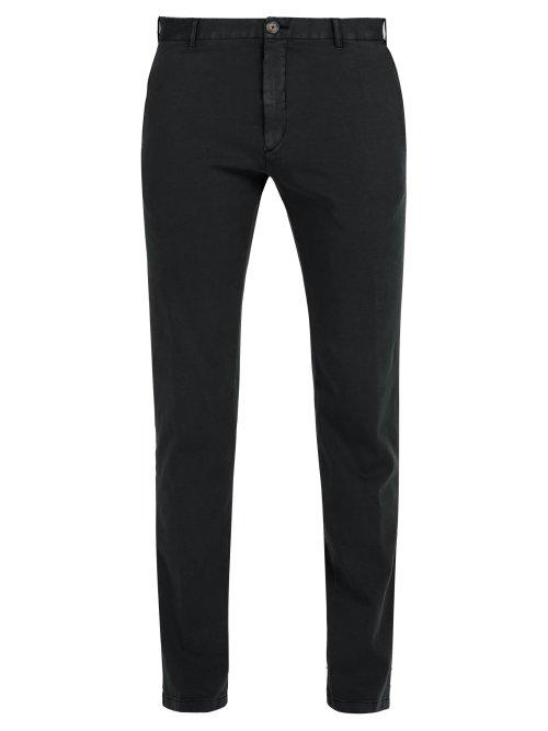 Matchesfashion.com J.w. Brine - Owen Cotton Blend Jersey Chino Trousers - Mens - Black
