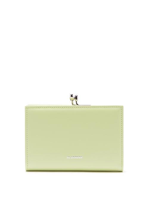 Jil Sander - Goji Leather Wallet - Womens - Light Green