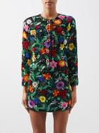 Ashish - Floral-sequinned Jacket - Womens - Black Multi