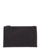 Matchesfashion.com Fendi - Ff-jacquard Canvas Pouch - Womens - Black