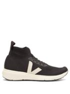 Matchesfashion.com Rick Owens - X Veja Pierre Knitted-upper Trainers - Mens - Black