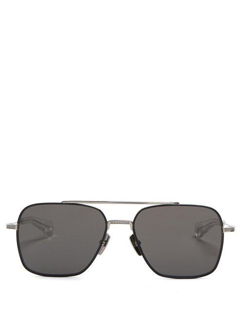 Matchesfashion.com Dita Eyewear - Flight Aviator Sunglasses - Mens - Black