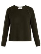 Allude Plaited-detail Wool And Cashmere-blend Sweater