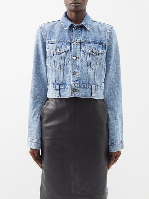 Khaite - Rizzo Cropped Denim Jacket - Womens - Denim