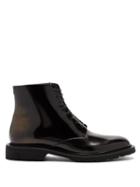 Matchesfashion.com Saint Laurent - Cesna Lace-up Patent-leather Boots - Womens - Black