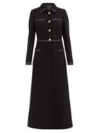 Giambattista Valli - Embroidered Virgin-wool Coat - Womens - Black