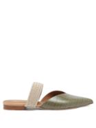 Ladies Shoes Malone Souliers - Maisie Crocodile-effect Leather Mules - Womens - Khaki