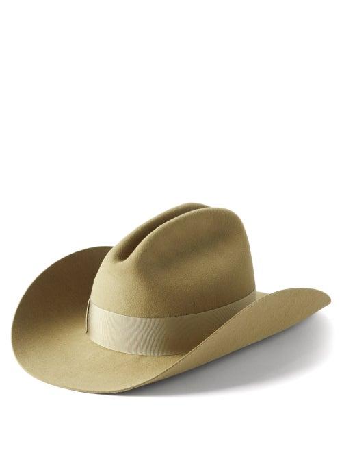Gucci - Grosgrain-trim Felt Cowboy Hat - Womens - Green