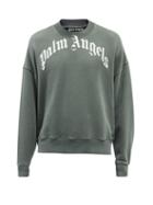 Palm Angels - Logo-print Cotton-jersey Sweatshirt - Mens - Black