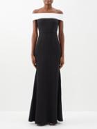 Roland Mouret - Off-the-shoulder Cady Gown - Womens - Black